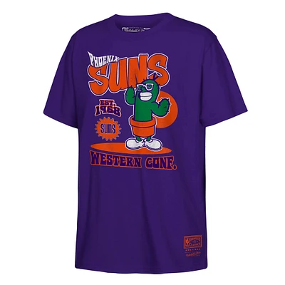 T-shirt rétro violet pour jeunes Mitchell & Ness avec inscription « Phoenix Suns »