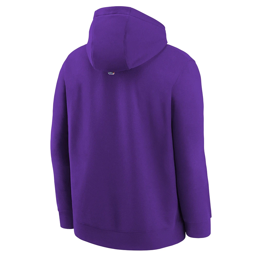 Youth Nike  Purple Phoenix Suns 2024/25 City Edition Club Fleece Pullover Hoodie