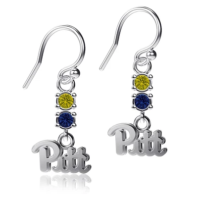 Dayna Designs Boucles d'oreilles pendantes en cristal Pitt Panthers