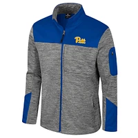 Men's Colosseum  Gray/Royal Pitt Panthers Guard Full-Zip Jacket
