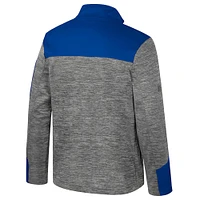 Men's Colosseum  Gray/Royal Pitt Panthers Guard Full-Zip Jacket