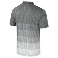 Men's Colosseum Gray Pitt Panthers Striped Mesh Polo