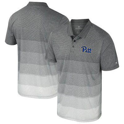 Polo en maille rayée Pitt Panthers Colosseum gris pour hommes