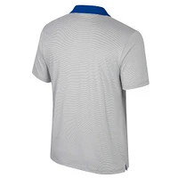 Men's Colosseum Gray Pitt Panthers Tuck Striped Polo