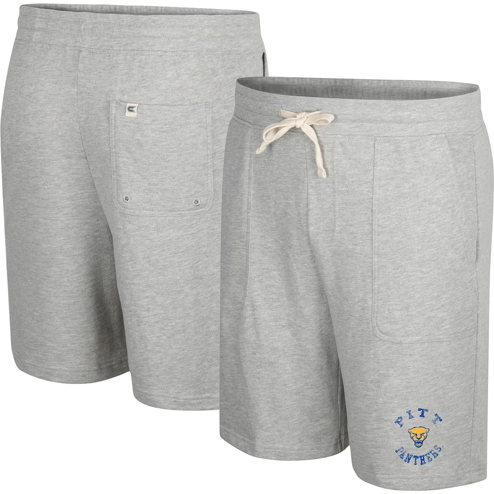 Colosseum Heather Grey Pitt Panthers Love To Hear This Terry Short pour homme