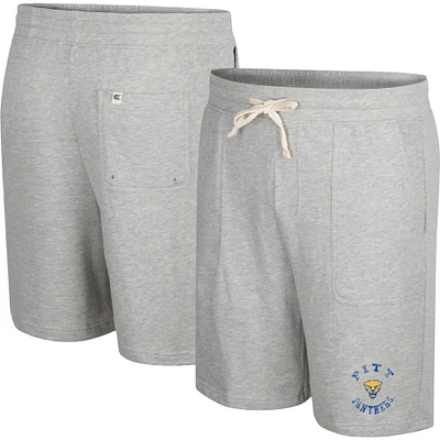 Colosseum Heather Grey Pitt Panthers Love To Hear This Terry Short pour homme