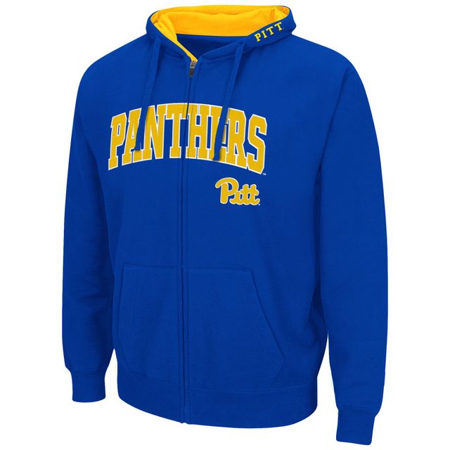 Sweat à capuche entièrement zippé Colosseum Royal Pitt Panthers Arch & Logo 3.0 pour hommes