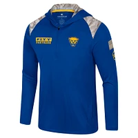 Veste à capuche fermeture éclair quart de tour pour homme Colosseum Royal Pitt Panthers OHT Military Appreciation