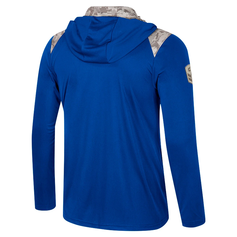 Veste à capuche fermeture éclair quart de tour pour homme Colosseum Royal Pitt Panthers OHT Military Appreciation