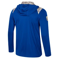 Veste à capuche fermeture éclair quart de tour pour homme Colosseum Royal Pitt Panthers OHT Military Appreciation