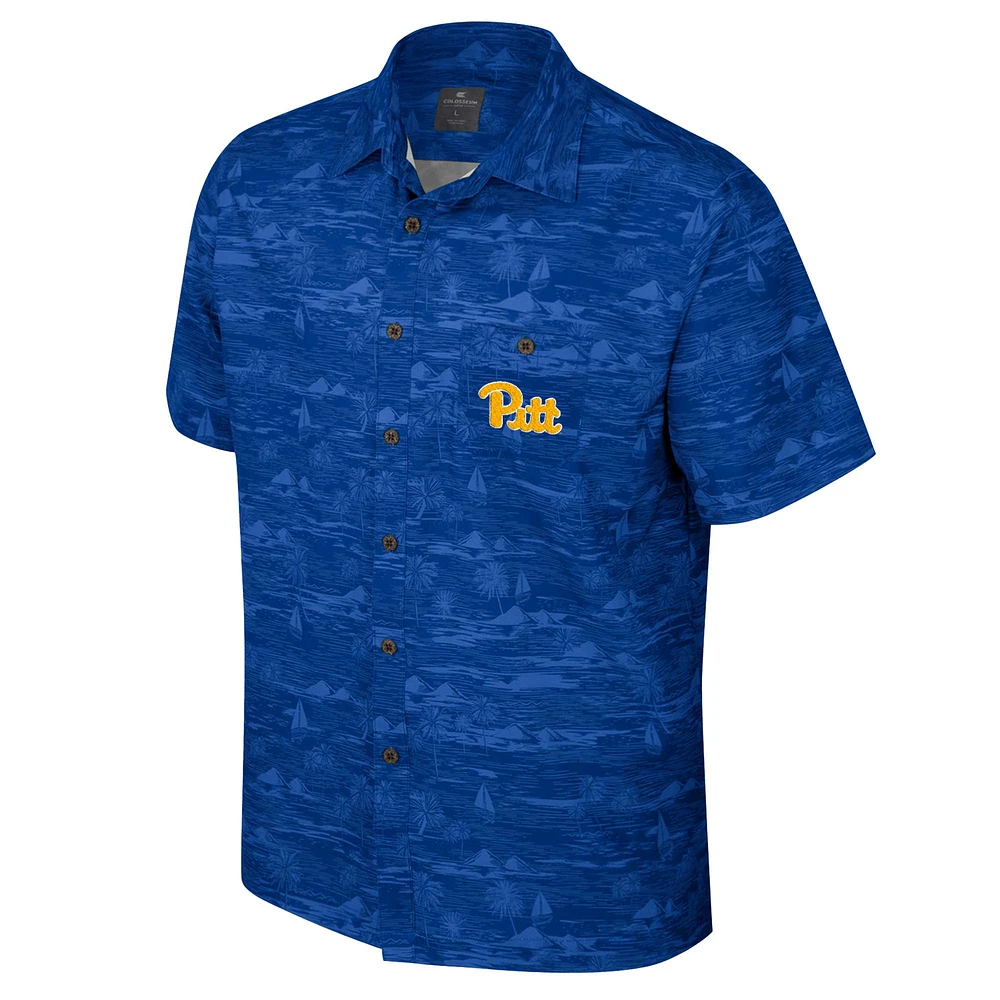 Chemise boutonnée Ozark Colosseum Royal Pitt Panthers pour hommes