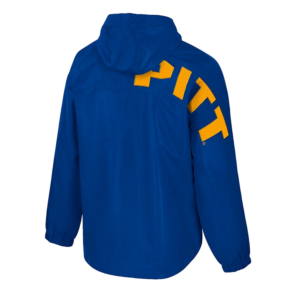 Men's Colosseum  Royal Pitt Panthers Reloaded Anorak Half-Zip Jacket