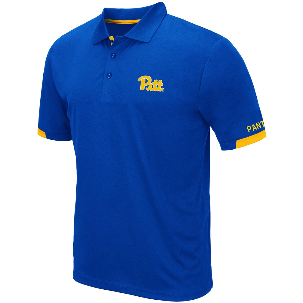 Men's Colosseum Royal Pitt Panthers Santry Lightweight Polo