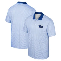 Polo à rayures Colosseum White/Royal Pitt Panthers pour homme
