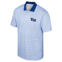 Polo à rayures Colosseum White/Royal Pitt Panthers pour homme