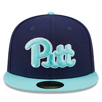 Men's New Era Navy/Light Blue Pitt Panthers 59FIFTY Fitted Hat