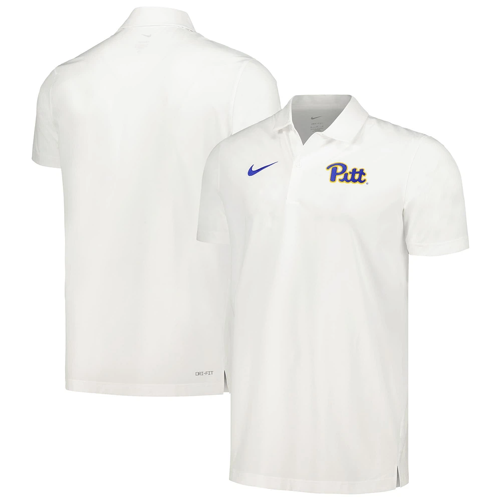 Men's Nike White Pitt Panthers Sideline Polo