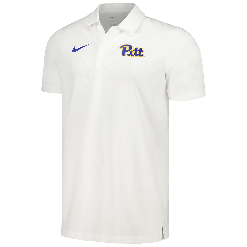 Men's Nike White Pitt Panthers Sideline Polo