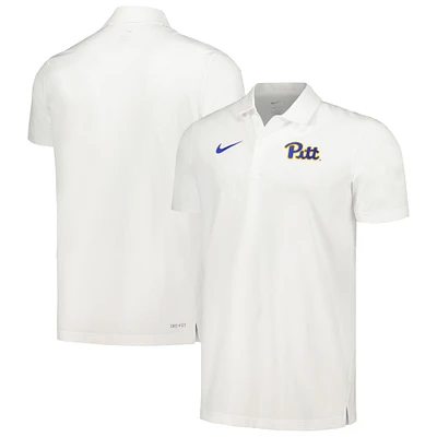 Polo Nike blanc Pitt Panthers Sideline pour homme