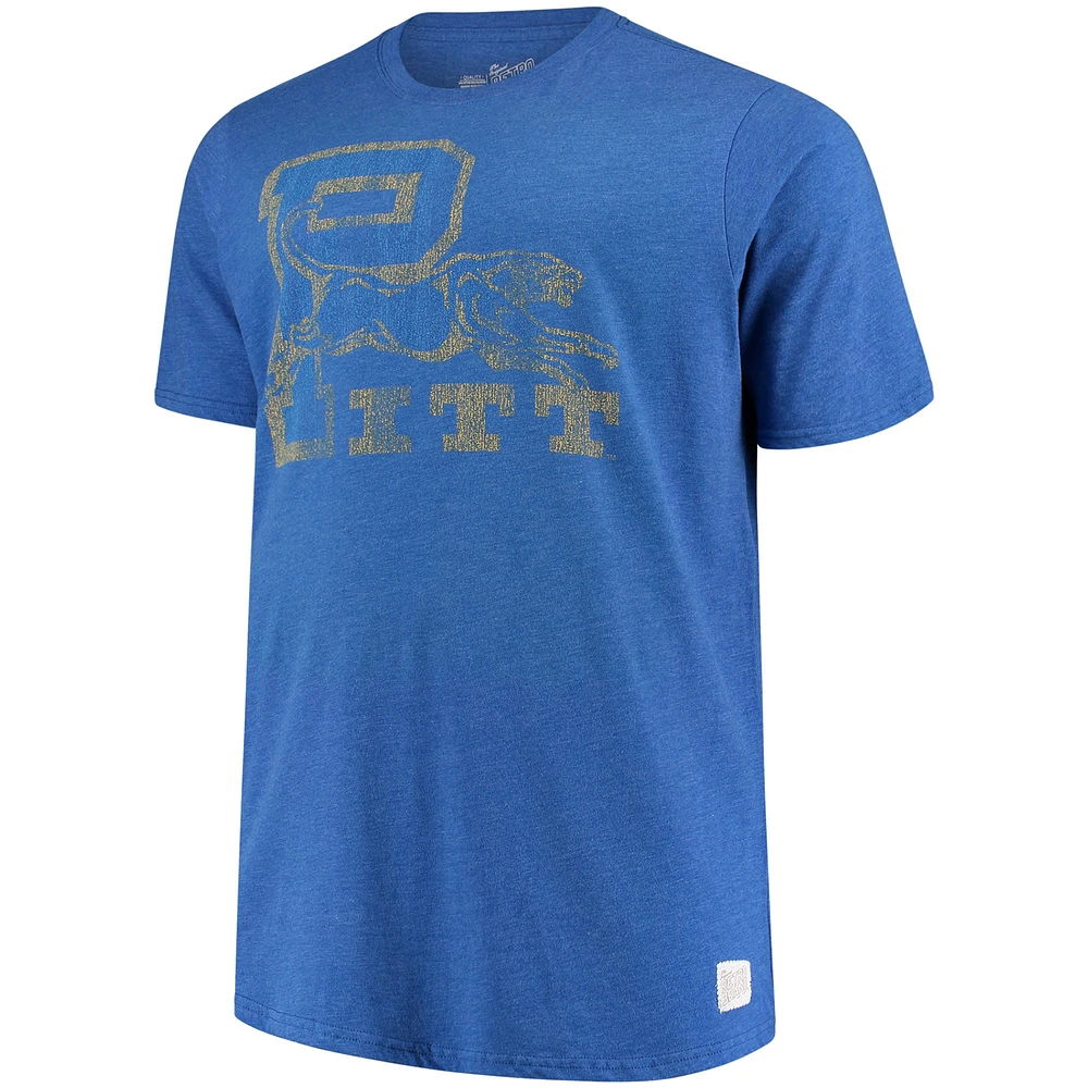 T-shirt torsadé simulé Big & Tall de la marque rétro originale pour hommes Royal Pitt Panthers