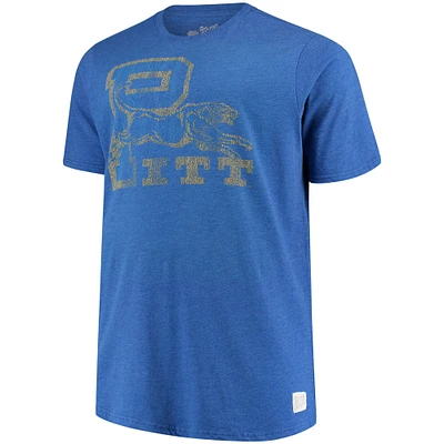 T-shirt torsadé simulé Big & Tall de la marque rétro originale pour hommes Royal Pitt Panthers