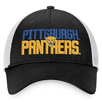 Men's Top of the World Black/White Pitt Panthers Stockpile Trucker Snapback Hat