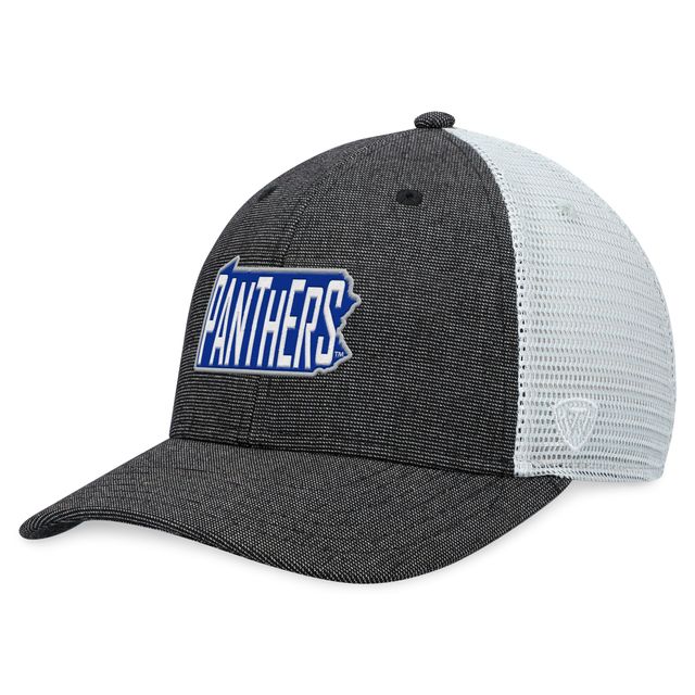 Casquette Snapback Top of the World pour hommes, charbon de bois/blanc, Pitt Panthers Townhall Trucker