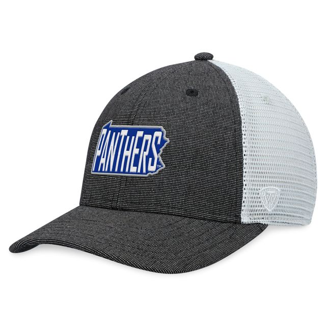 Casquette Snapback Top of the World pour hommes, charbon de bois/blanc, Pitt Panthers Townhall Trucker