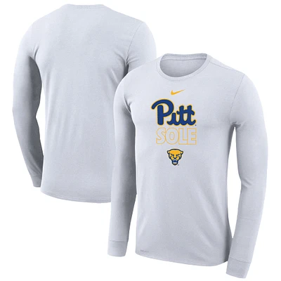 T-shirt à manches longues Nike Pitt Panthers 2023 On Court Bench blanc