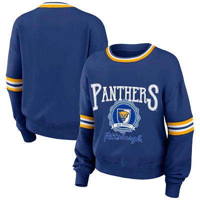 WEAR by Erin Andrews Royal Pitt Panthers Sweat-shirt vintage pour femmes