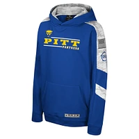 Youth Colosseum Royal Pitt Panthers OHT Military Appreciation Cyclone Digital Camo Pullover Hoodie