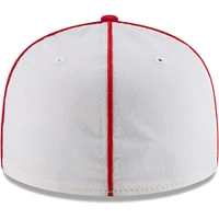 Casquette ajustée New Era Pittsburgh Crawfords Collection Cooperstown Turn Back The Clock 59FIFTY pour homme, blanc/rouge