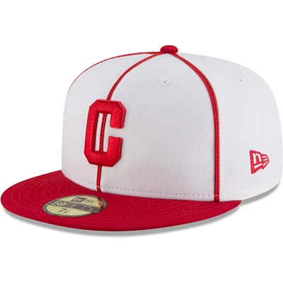 Casquette ajustée New Era Pittsburgh Crawfords Collection Cooperstown Turn Back The Clock 59FIFTY pour homme, blanc/rouge