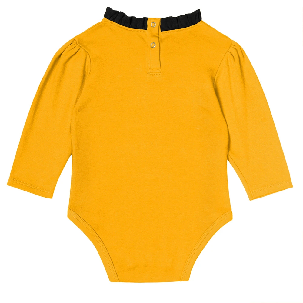 Ensemble 3 pièces pour bébé fille Pittsburgh Penguins Rink Queen, body à manches longues, pantalon et bandeau