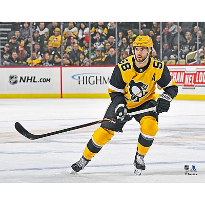 Kris Letang Pittsburgh Penguins Unsigned Alternate Jersey Skating Photograph