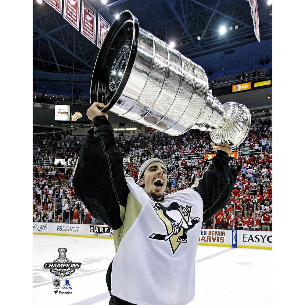 Marc-Andre Fleury Pittsburgh Penguins Unsigned Stanley Cup Champions Raising Photograph