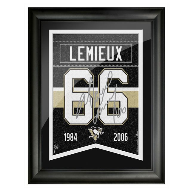 Mario Lemieux Pittsburgh Penguins 12'' x 16'' Réplique encadrée Signature Alumni - Bannière