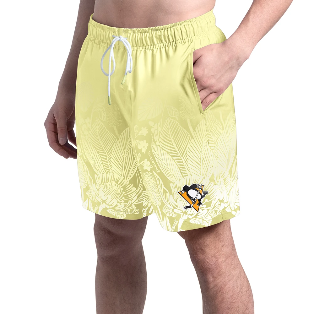Men's Margaritaville  Yellow Pittsburgh Penguins Lagoon Fiesta Swim Short