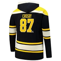 Men's '47 Sidney Crosby Black Pittsburgh Penguins Big & Tall Lace-up Pullover Hoodie