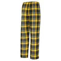 Men's Concepts Sport Gold/Black Pittsburgh Penguins Region Flannel Sleep Pants