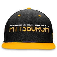 Men's Fanatics  Black/Gold Pittsburgh Penguins Authentic Pro Rink Two-Tone Snapback Hat