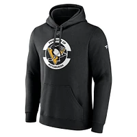 Men's Fanatics  Black Pittsburgh Penguins Authentic Pro Core Secondary Fleece Pullover Hoodie