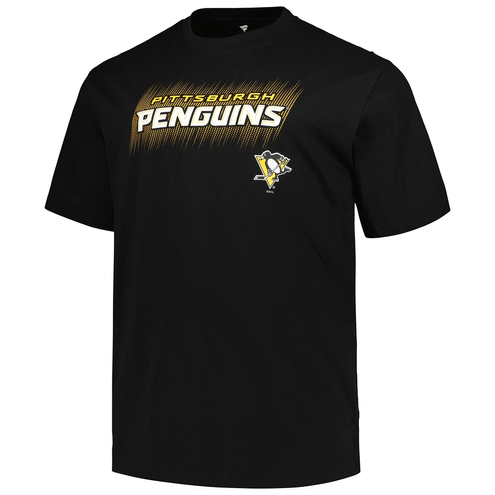 Men's Fanatics Black Pittsburgh Penguins Big & Tall Wordmark T-Shirt