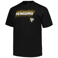 Men's Fanatics Black Pittsburgh Penguins Big & Tall Wordmark T-Shirt