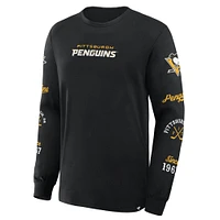 Men's Fanatics Black Pittsburgh Penguins Boxed Legacy Long Sleeve T-Shirt
