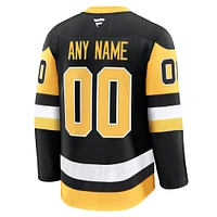 Men's Fanatics Black Pittsburgh Penguins Home Premium Custom Jersey