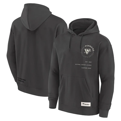 Men's Fanatics Charcoal Pittsburgh Penguins Future Ground Info Pullover Hoodie