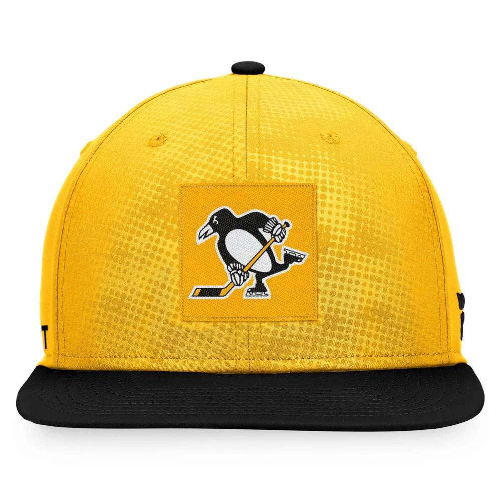 Men's Fanatics Gold/Black Pittsburgh Penguins Authentic Pro Alternate Logo Snapback Hat
