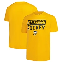 Men's Fanatics  Gold Pittsburgh Penguins Serve T-Shirt