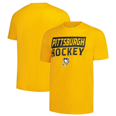 Men's Fanatics  Gold Pittsburgh Penguins Serve T-Shirt